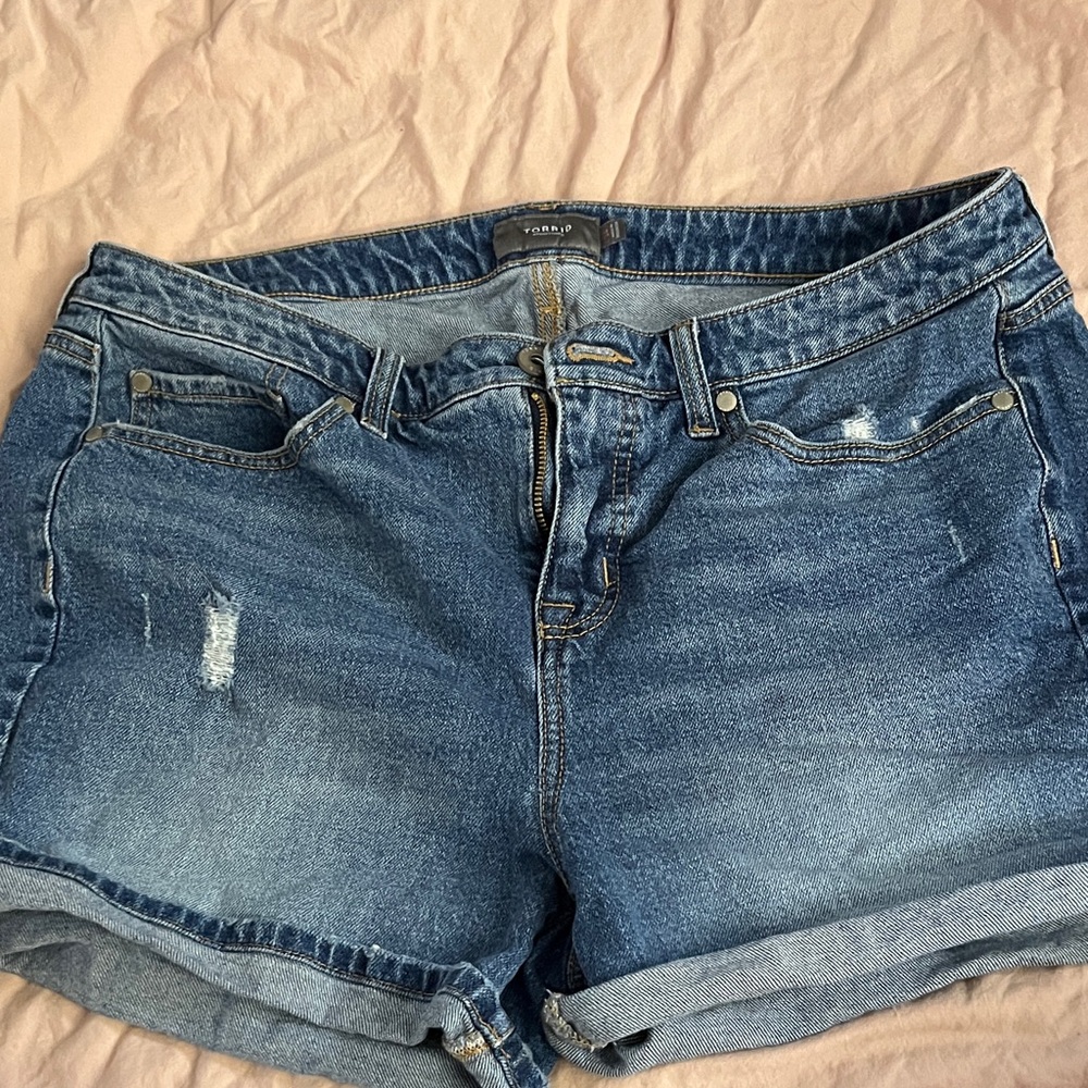 Torrid Distressed Blue Jean Shorts 14